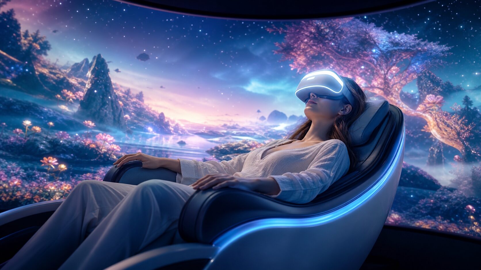 Experiencia de relajación con realidad virtual